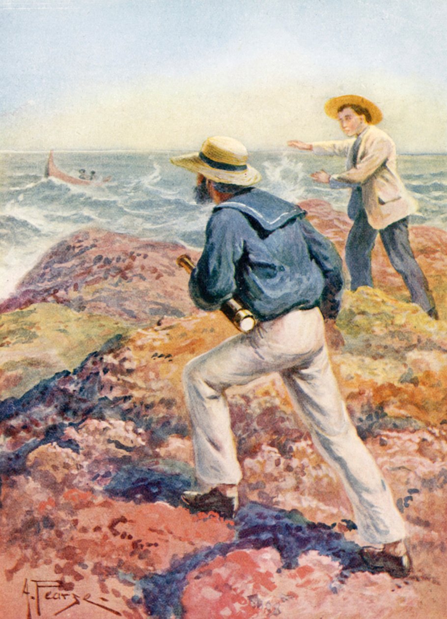 Barco à vista (litografia a cores) de Alfred Pearse