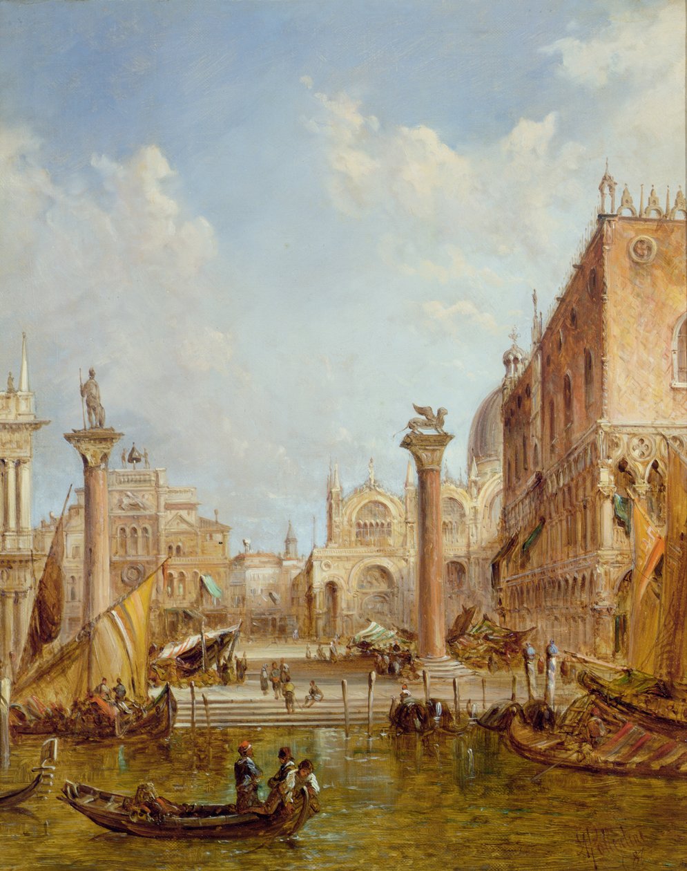 A Coluna de São Marcos em Veneza de Alfred Pollentine