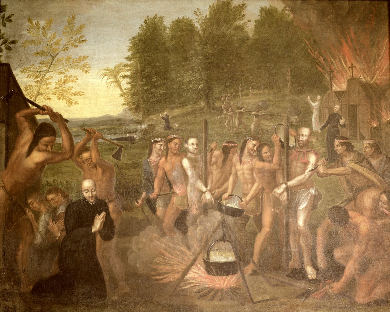 Martírio de três padres jesuítas, 1649 de Alfred Pommier