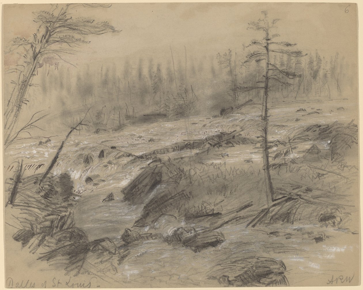 Os Dalles de São Luís de Alfred R. Waud