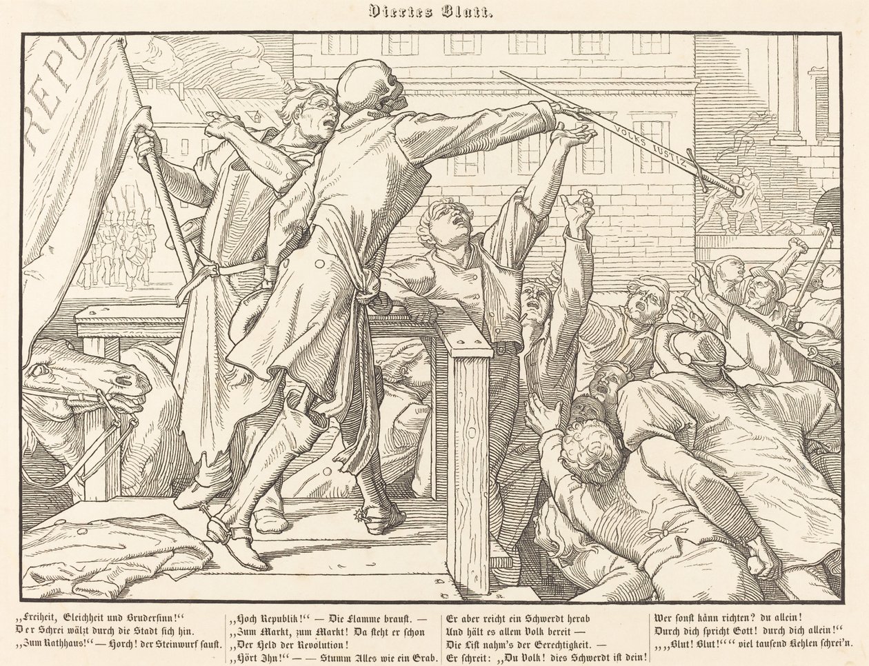 Também uma Dança da Morte IV de Alfred Rethel