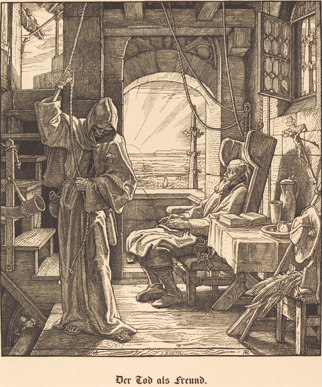 Der Tod als Freund (A morte como amiga) de Alfred Rethel