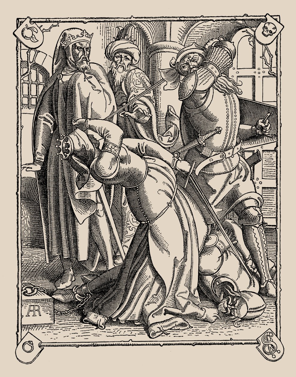 Die Nibelungen. Como Gunther, Hagen e Kriemhild foram mortos, 1840-1841. de Alfred Rethel