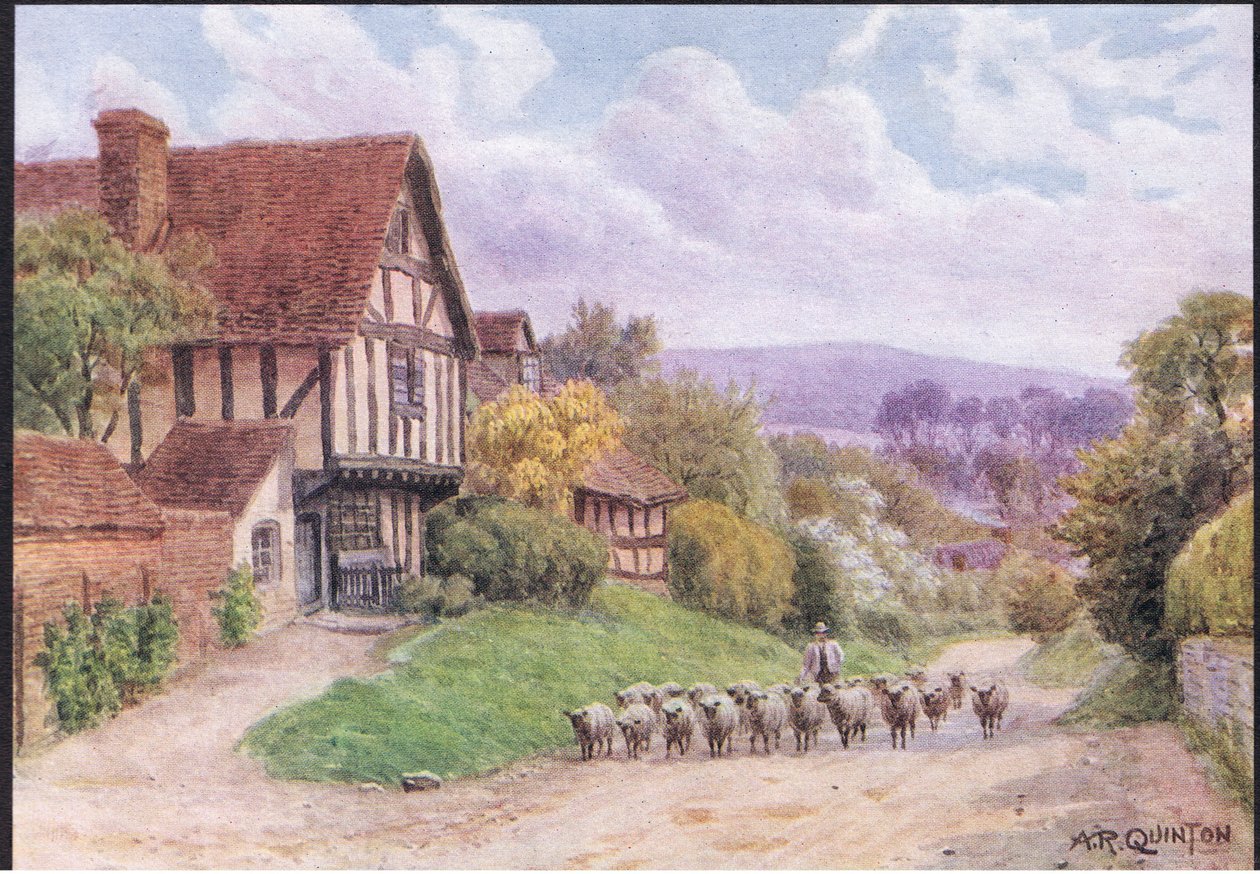 Cropthorne, Nr Evesham, Worcester, de The Cottages and the Village Life of Rural England publicado por Dent & Sons Limited de Alfred Robert Quinton