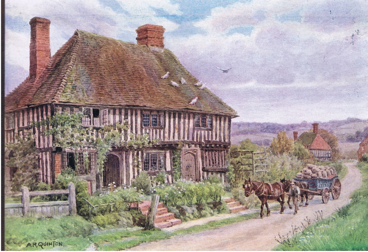 Small Hythe, Nr Tenterden, Kent, de The Cottages and the Village Life of Rural England publicado por Dent & Sons Limited, 1912 de Alfred Robert Quinton