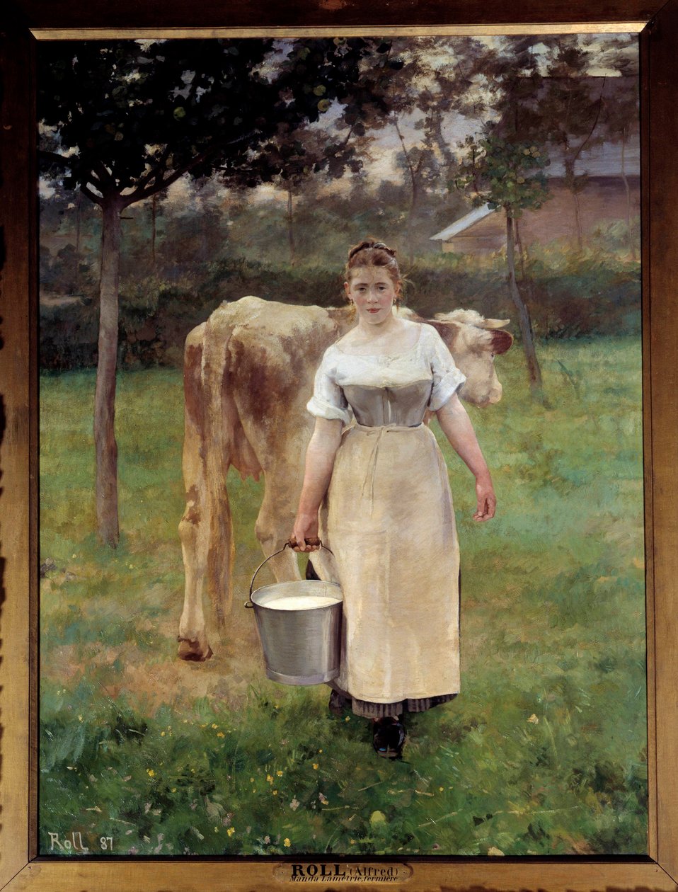 Manda Lametrie, a fazendeira. Pintura de Alfred Philippe Roll (1846-1919) 1887 Sun. 2,14 x 1,61 m Paris, musee d