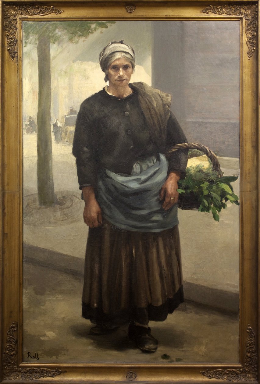 Marianne Offrey, gritos verdes. Pintura de Alfred Roll (1846-1919), óleo sobre tela, antes de 1885. Museu de Belas Artes de Pau. de Alfred Roll