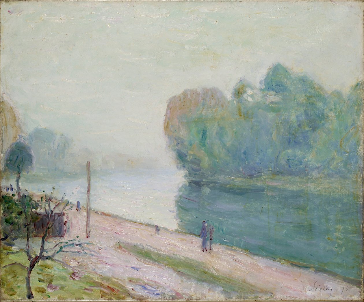 A Bend in the River Loing, 1896 de Alfred Sisley