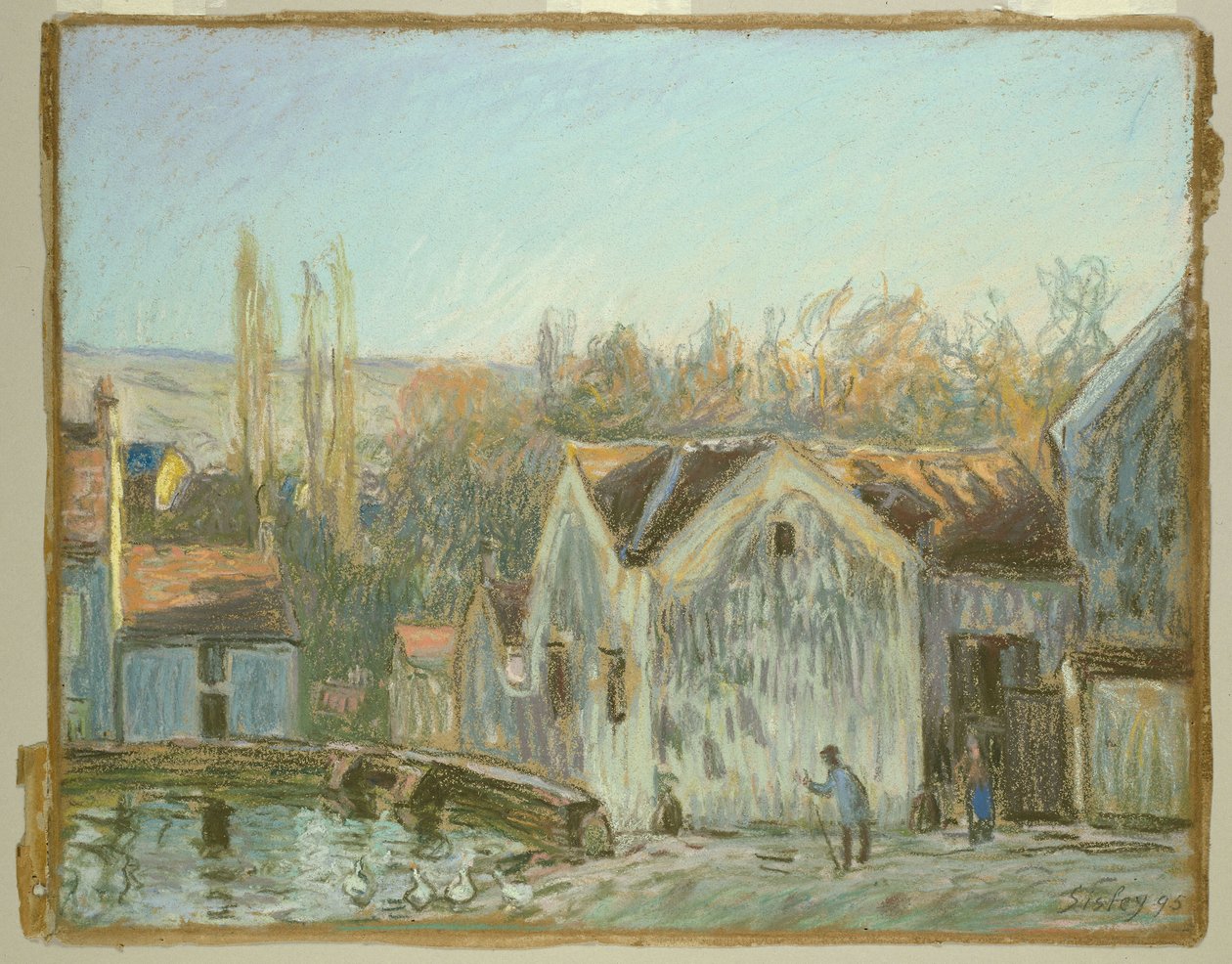 Um cantinho de Moret-sur-Loing de Alfred Sisley