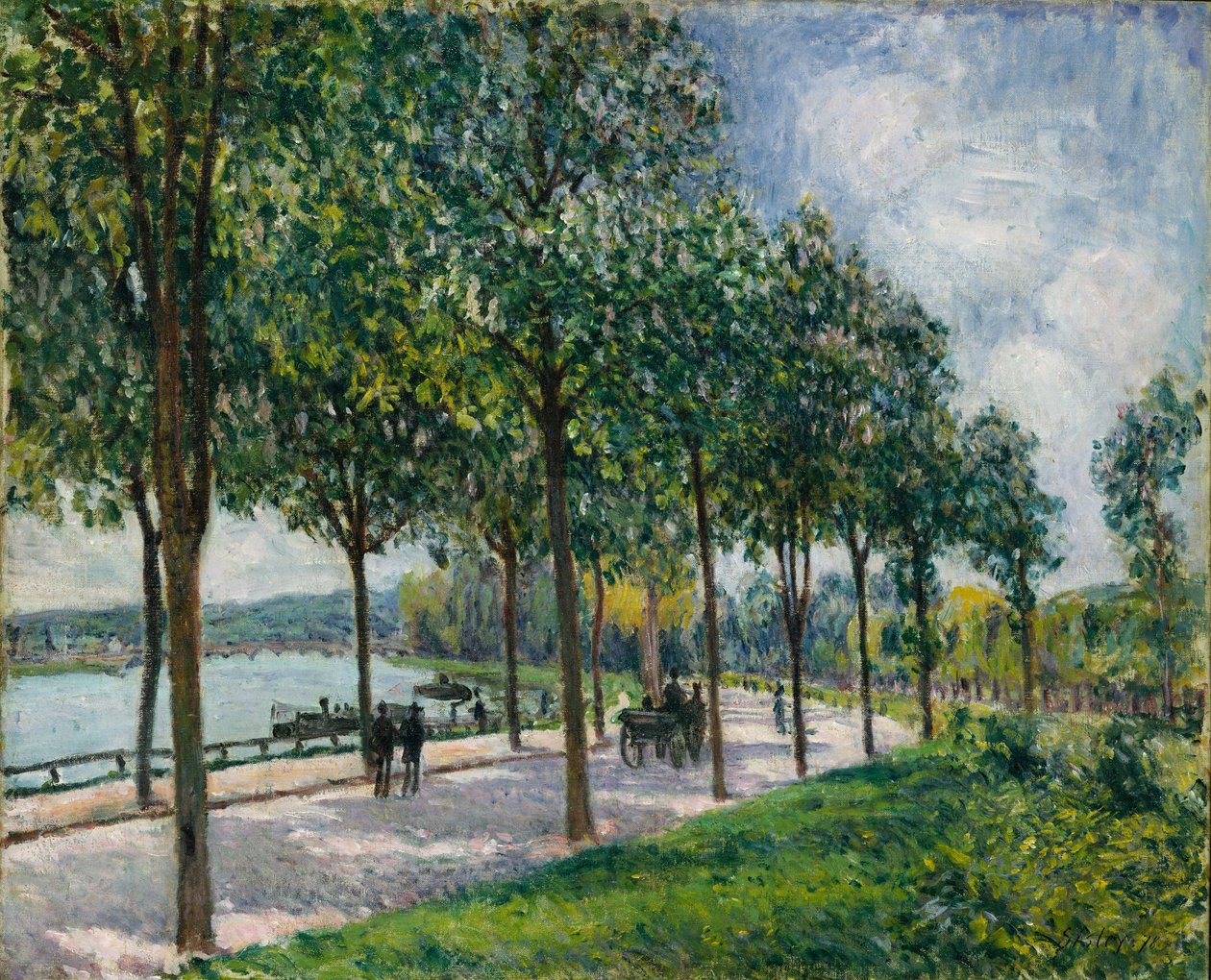 Allée de castanheiros, 1878 de Alfred Sisley