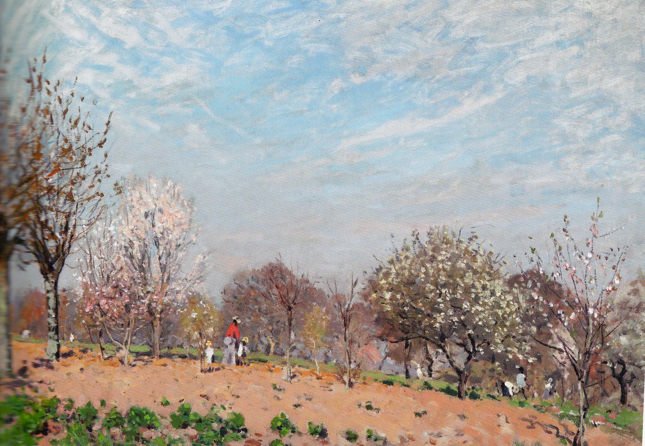 Macieiras em flor em Louveciennes de Alfred Sisley
