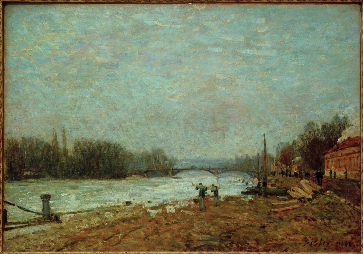 Após o desastre, o Sena na ponte de Suresnes de Alfred Sisley