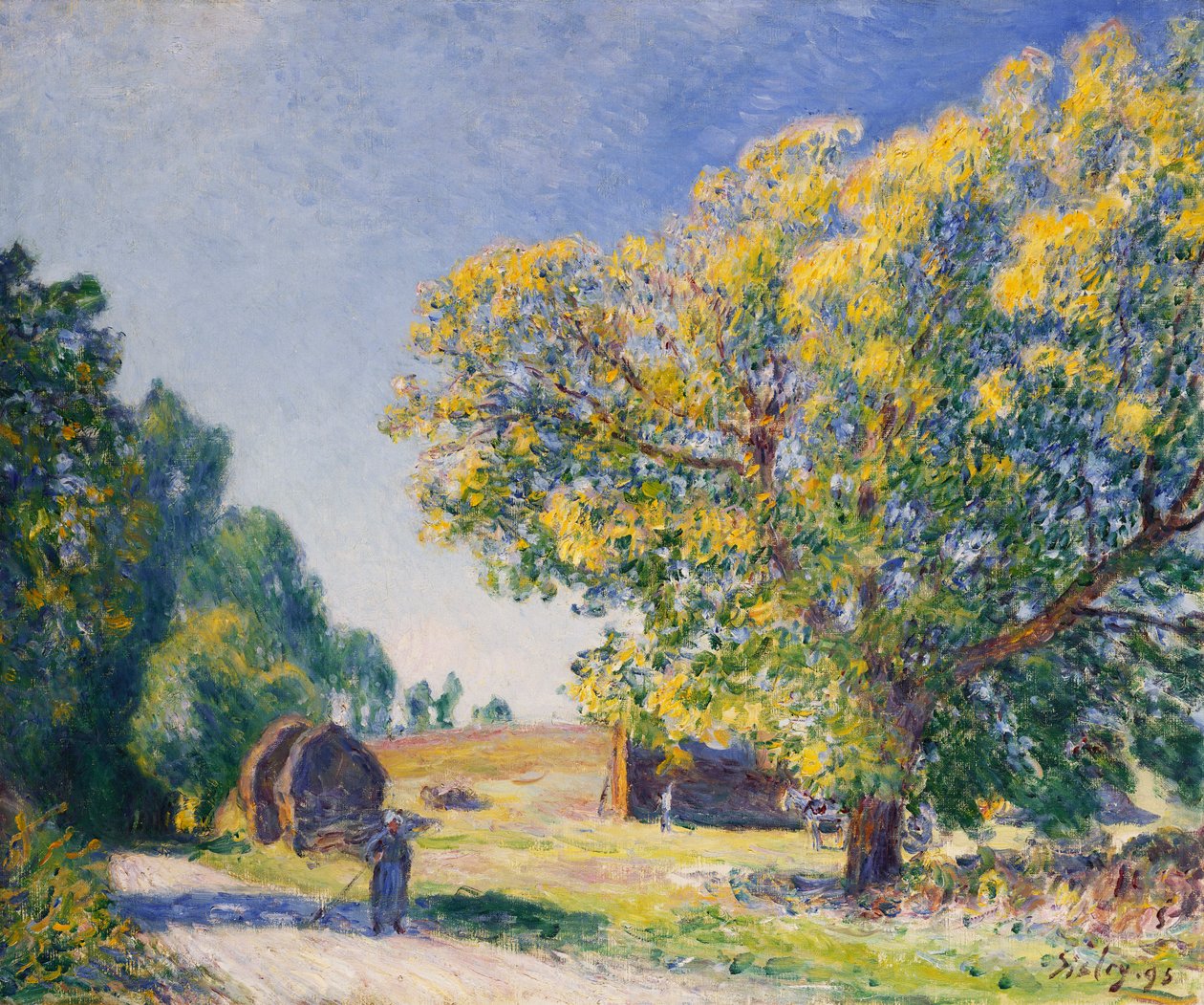 Em torno da floresta, uma clareira; Em torno da floresta, uma Clairiere de Alfred Sisley