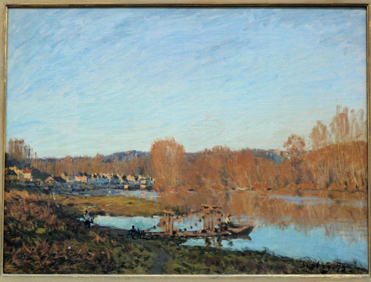 Outono nas margens do Oise em 1873 Pintura de Alfred Sisley (1839-1899) 1873 Montreal, museu de belas artes de Alfred Sisley