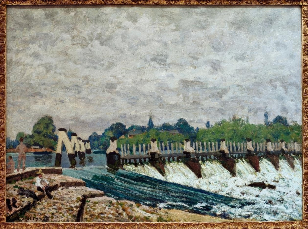 O açude em Molesey em Hampton Court de Alfred Sisley