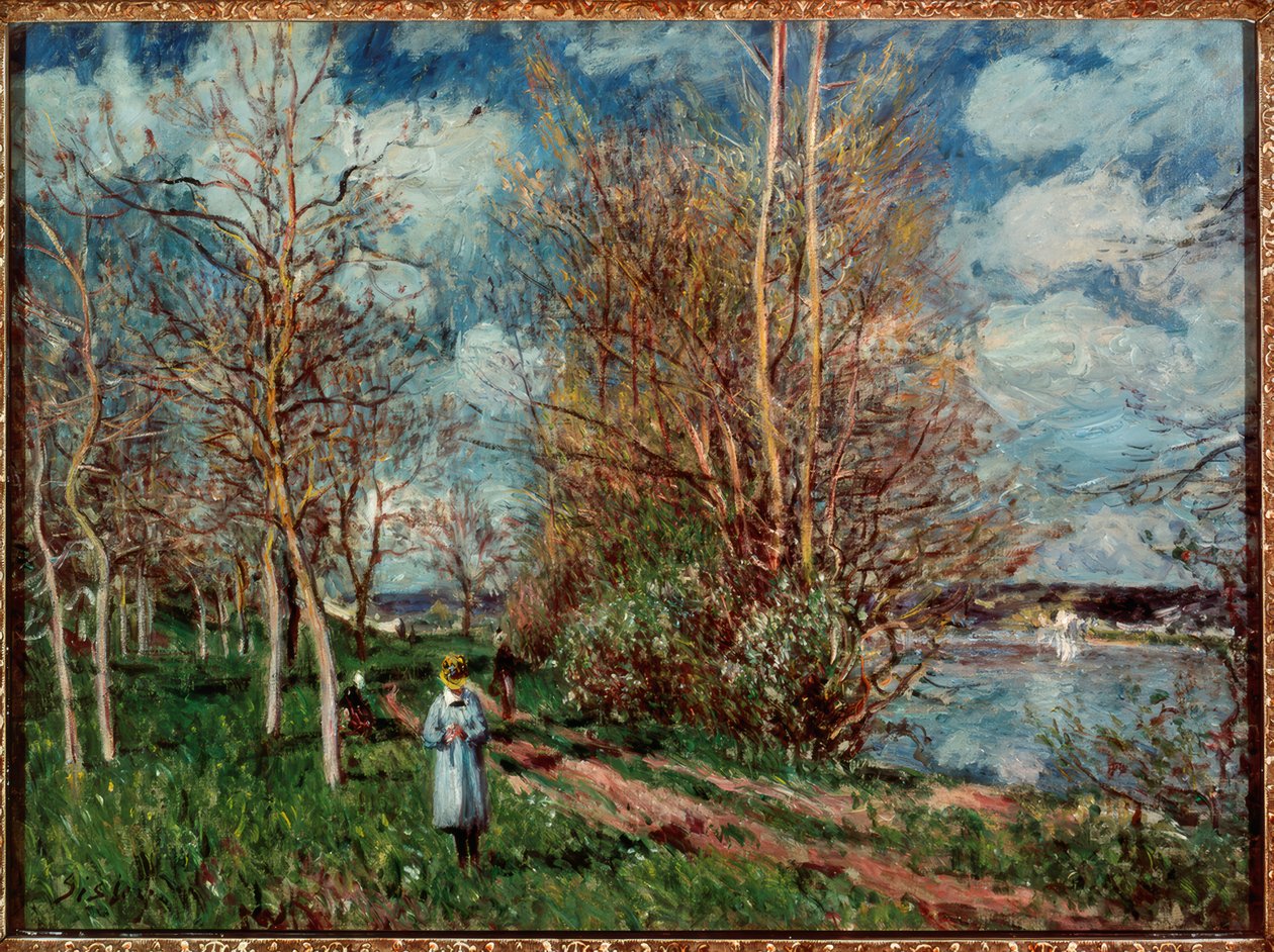 Os pequenos prados na primavera de Alfred Sisley