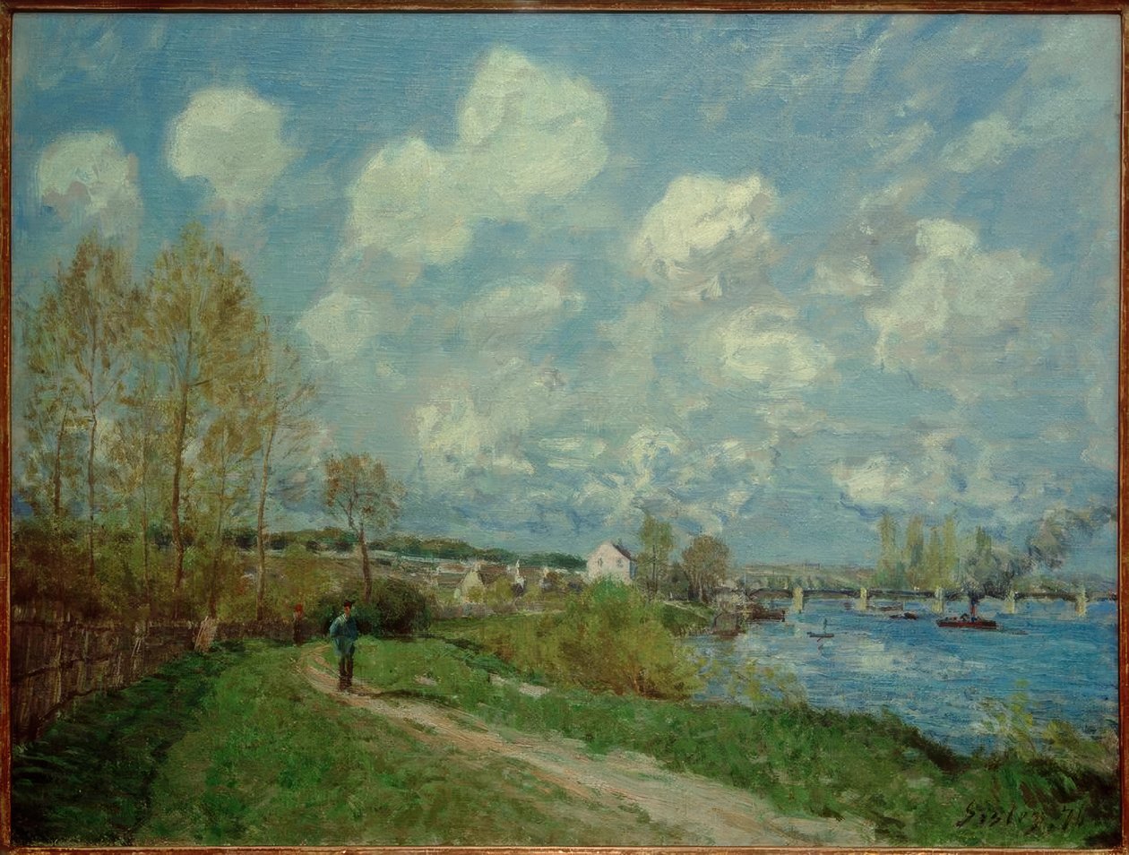 Verão em Bougival de Alfred Sisley