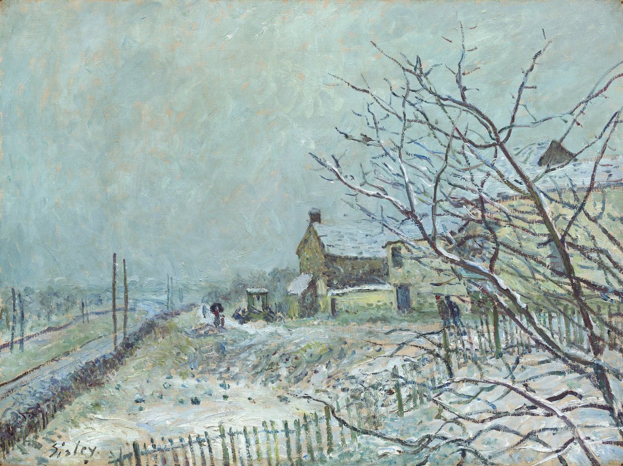 Primeira neve em Veneux-Nadon, 1878 de Alfred Sisley