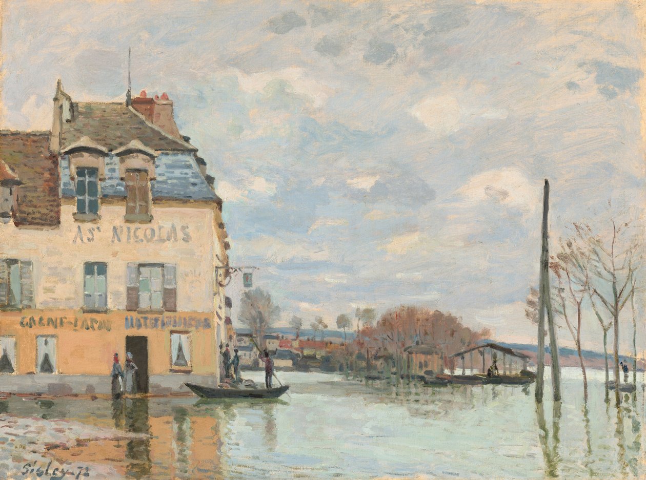 Inundação em Port-Marly de Alfred Sisley