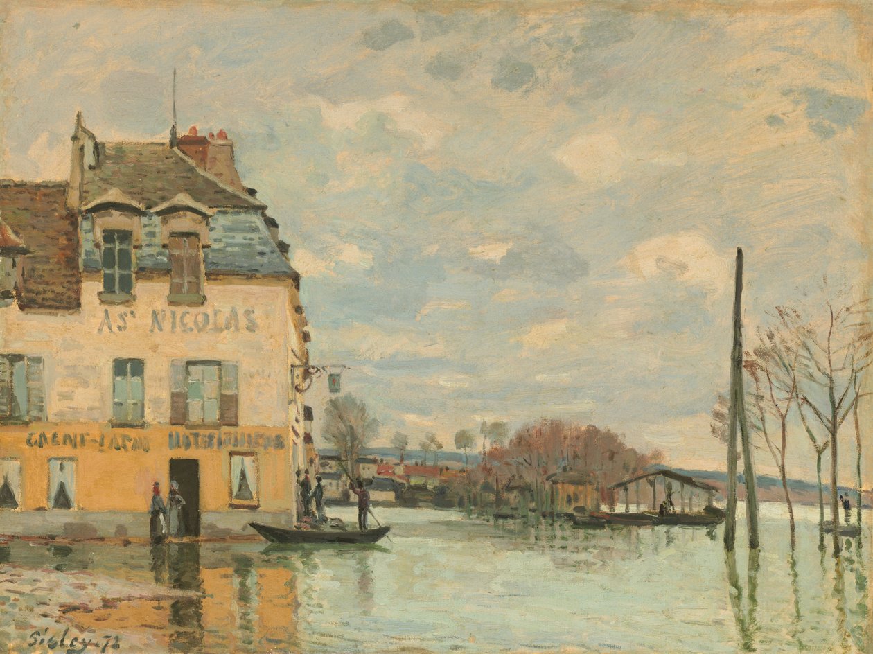 Inundação em Port-Marly, 1872. de Alfred Sisley