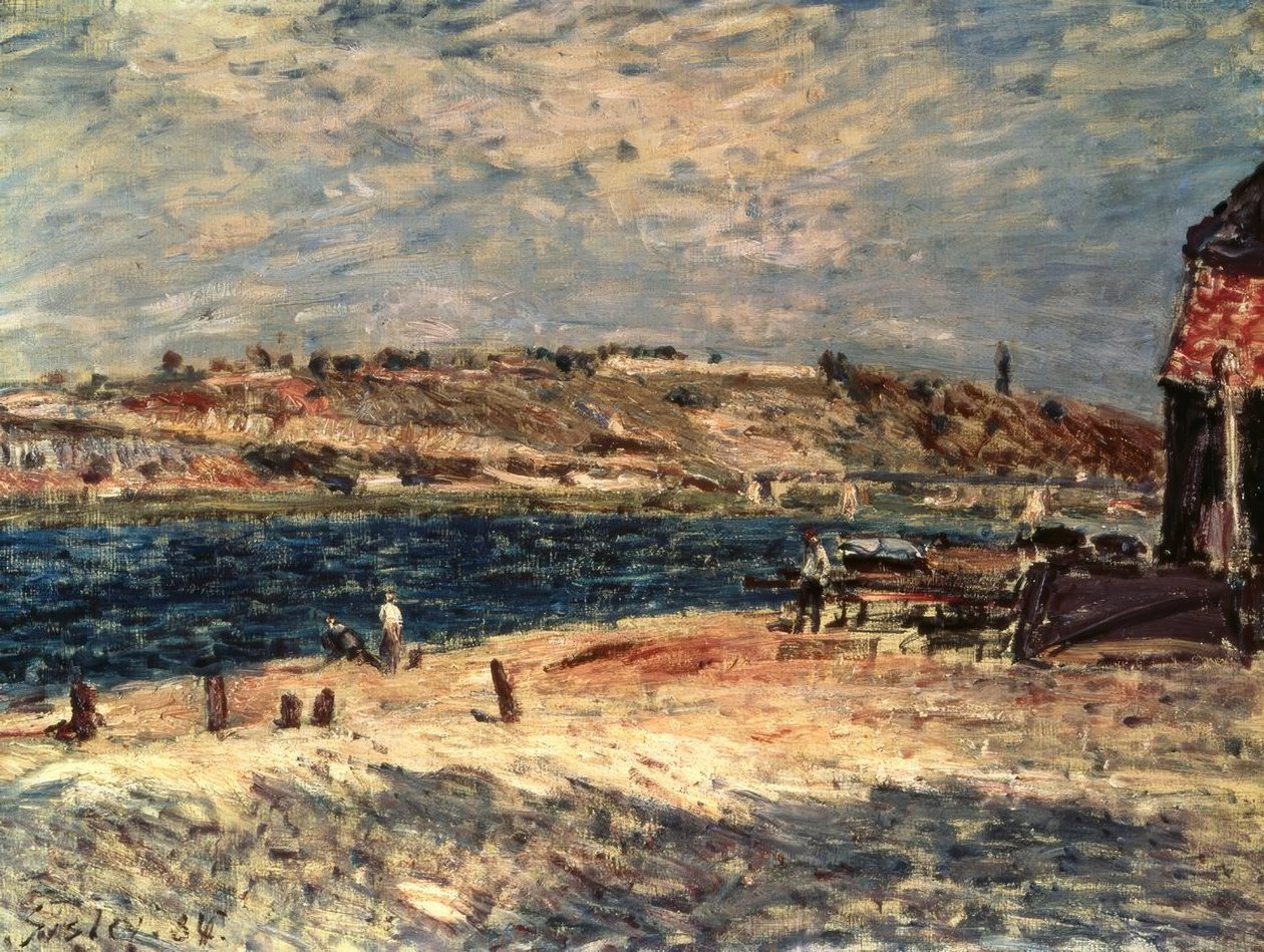 Flußufer em Saint-Mammes de Alfred Sisley