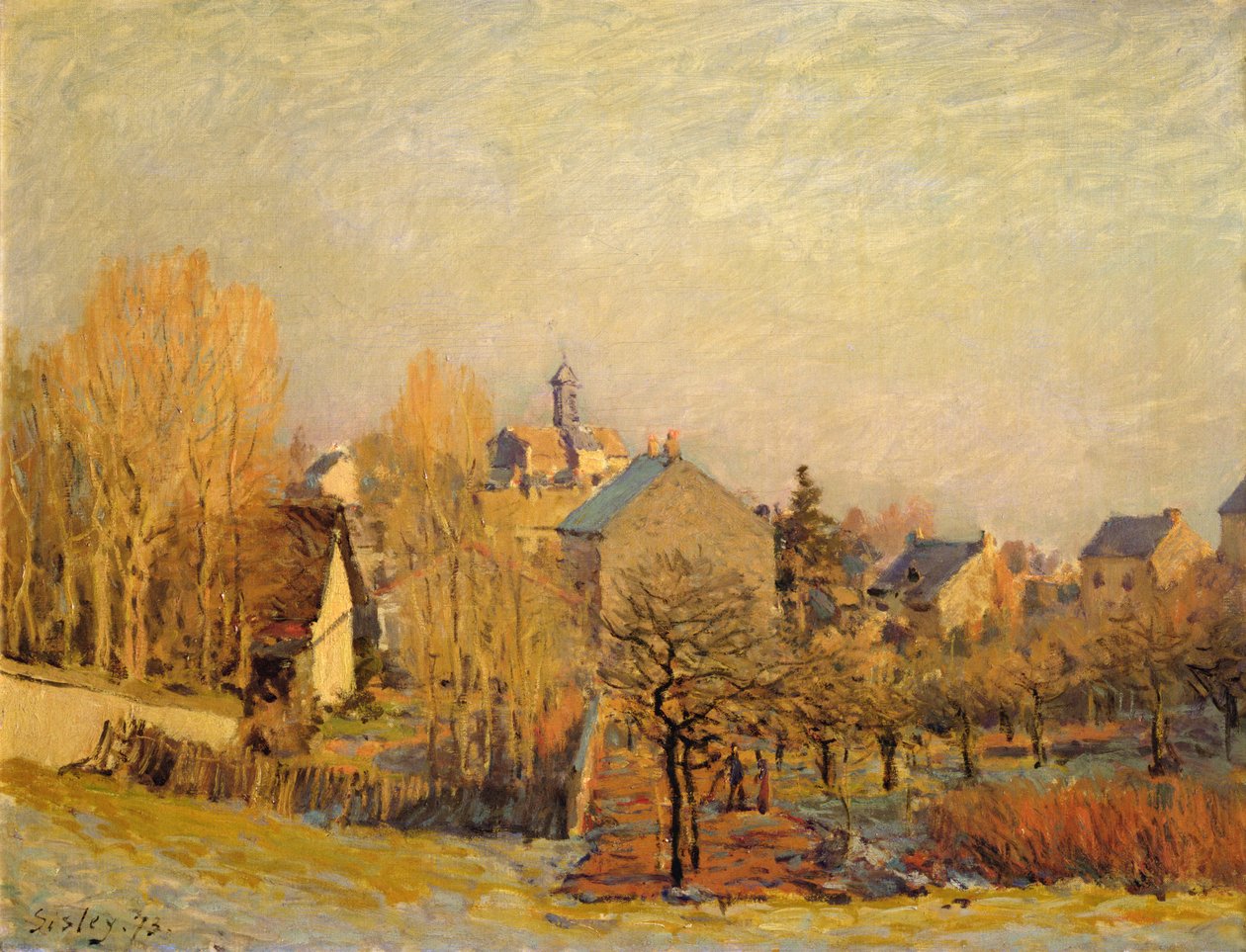 Manhã gelada em Louveciennes de Alfred Sisley