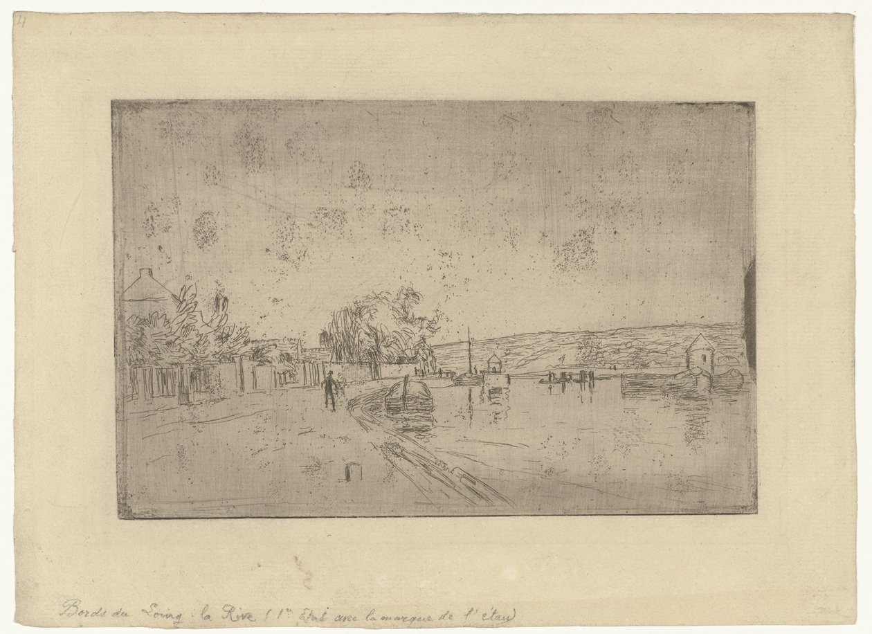 Vista do Rio Loing com barcos da costa
Bords du Loing: La Rive de Alfred Sisley
