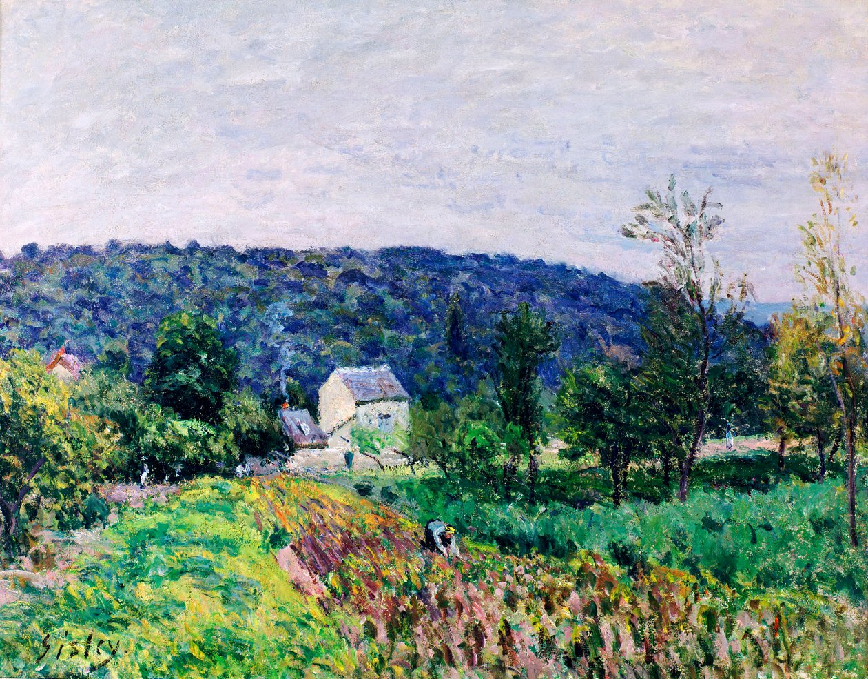 Colinas que cercam Paris, 1879 de Alfred Sisley