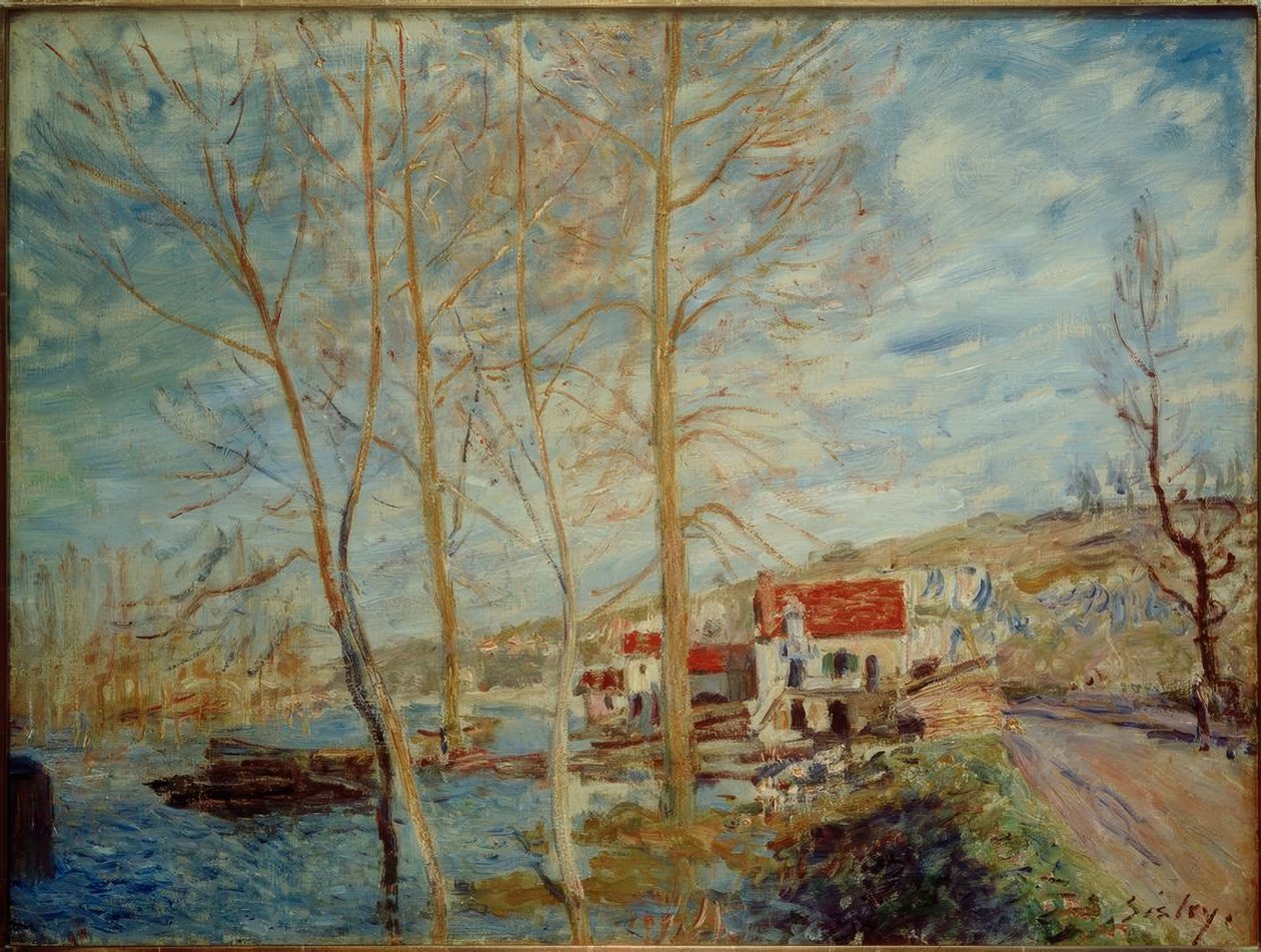 A inundação em Moret de Alfred Sisley
