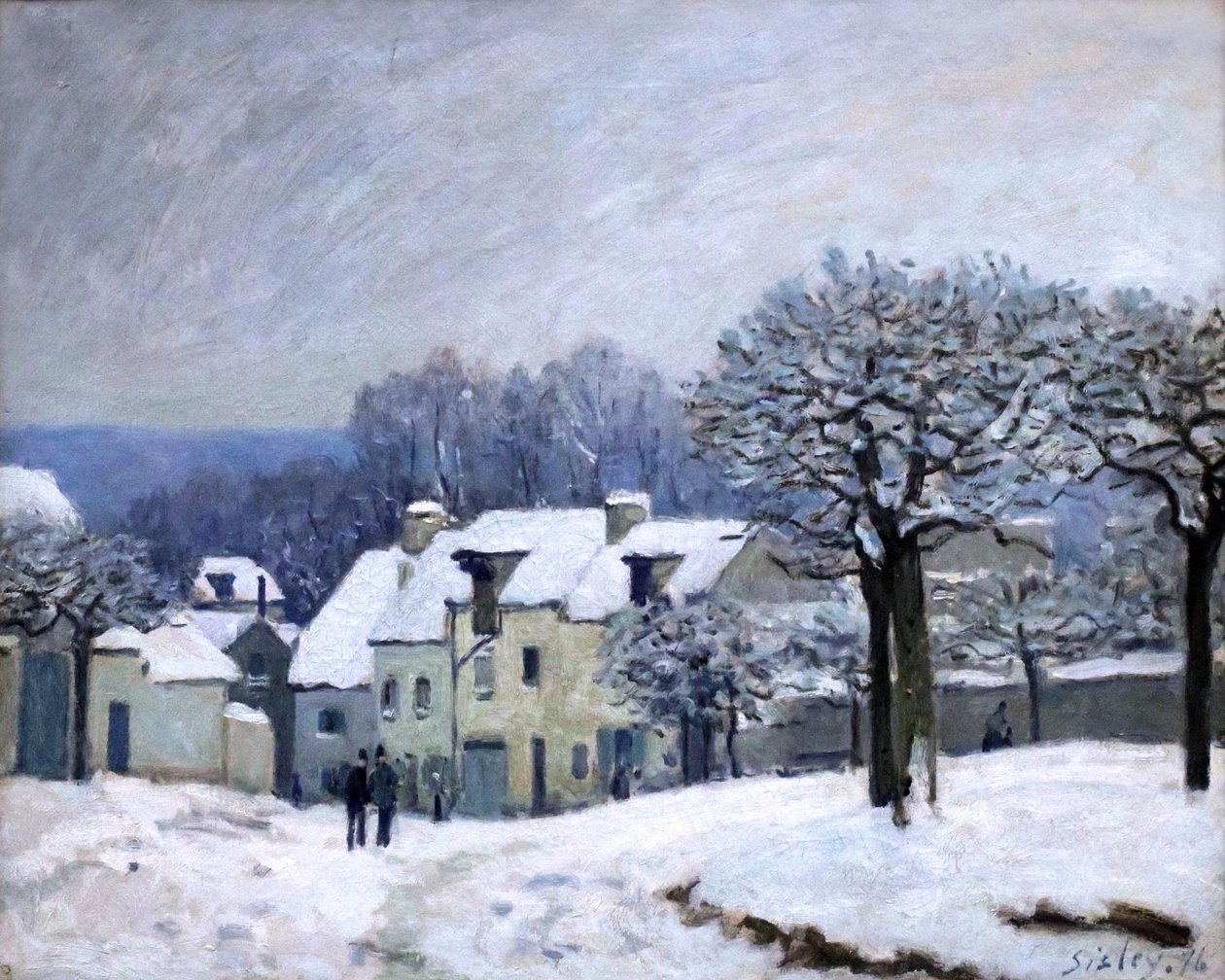 A Place du Chenil em Marly de Alfred Sisley