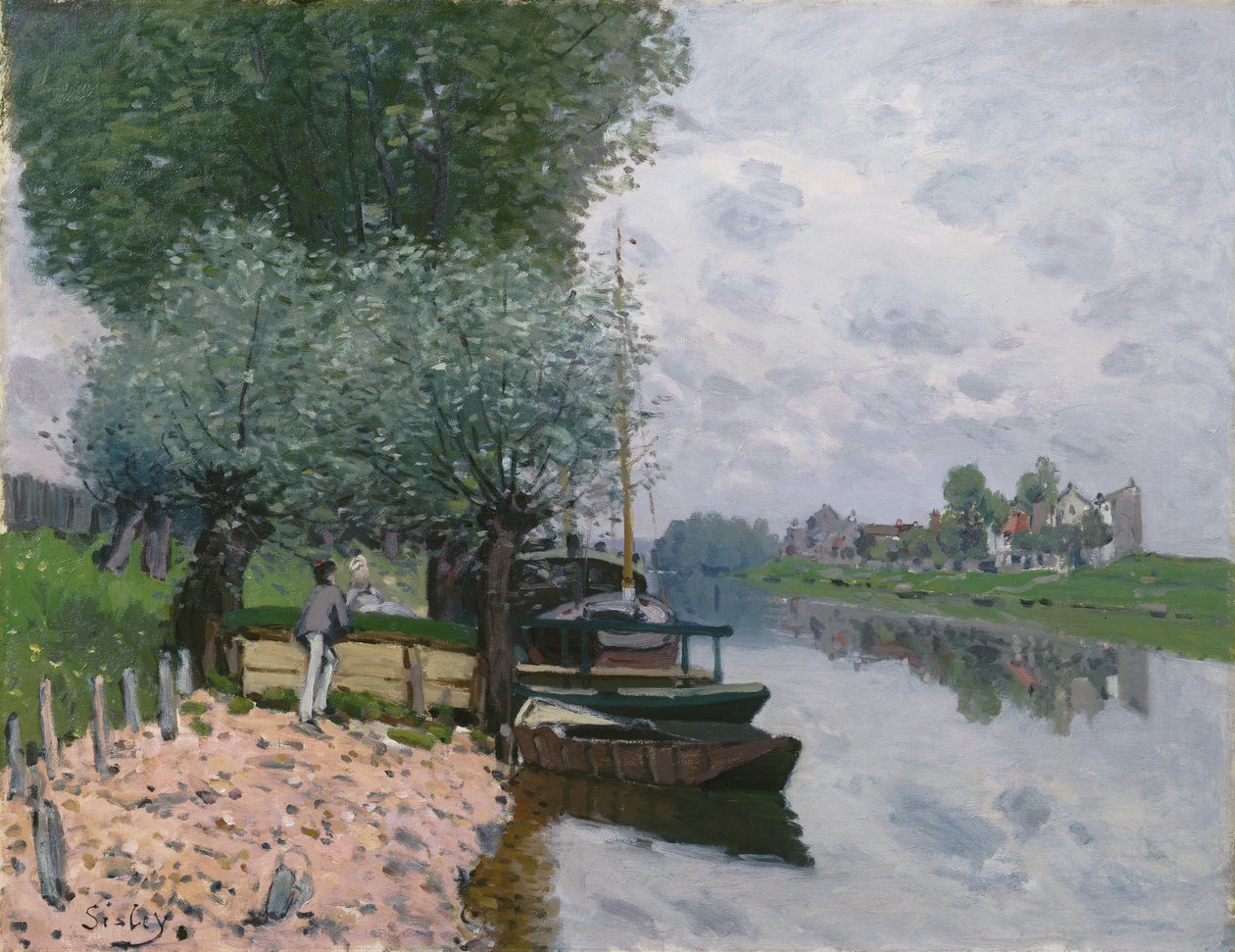La Seine ? Bougival (O Sena em Bougival) de Alfred Sisley