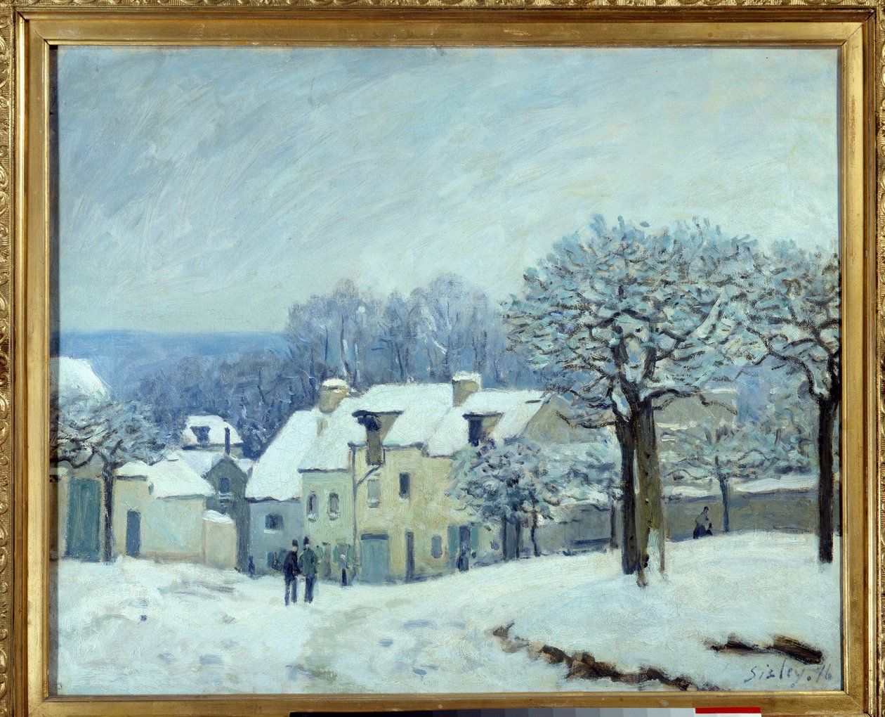 La place du kennel a Marly, Effect of Snow Painting de Alfred Sisley (1839-1899) 1876 Dim. 0,5x0,61 m Rouen, Musee des Beaux Arts de Alfred Sisley