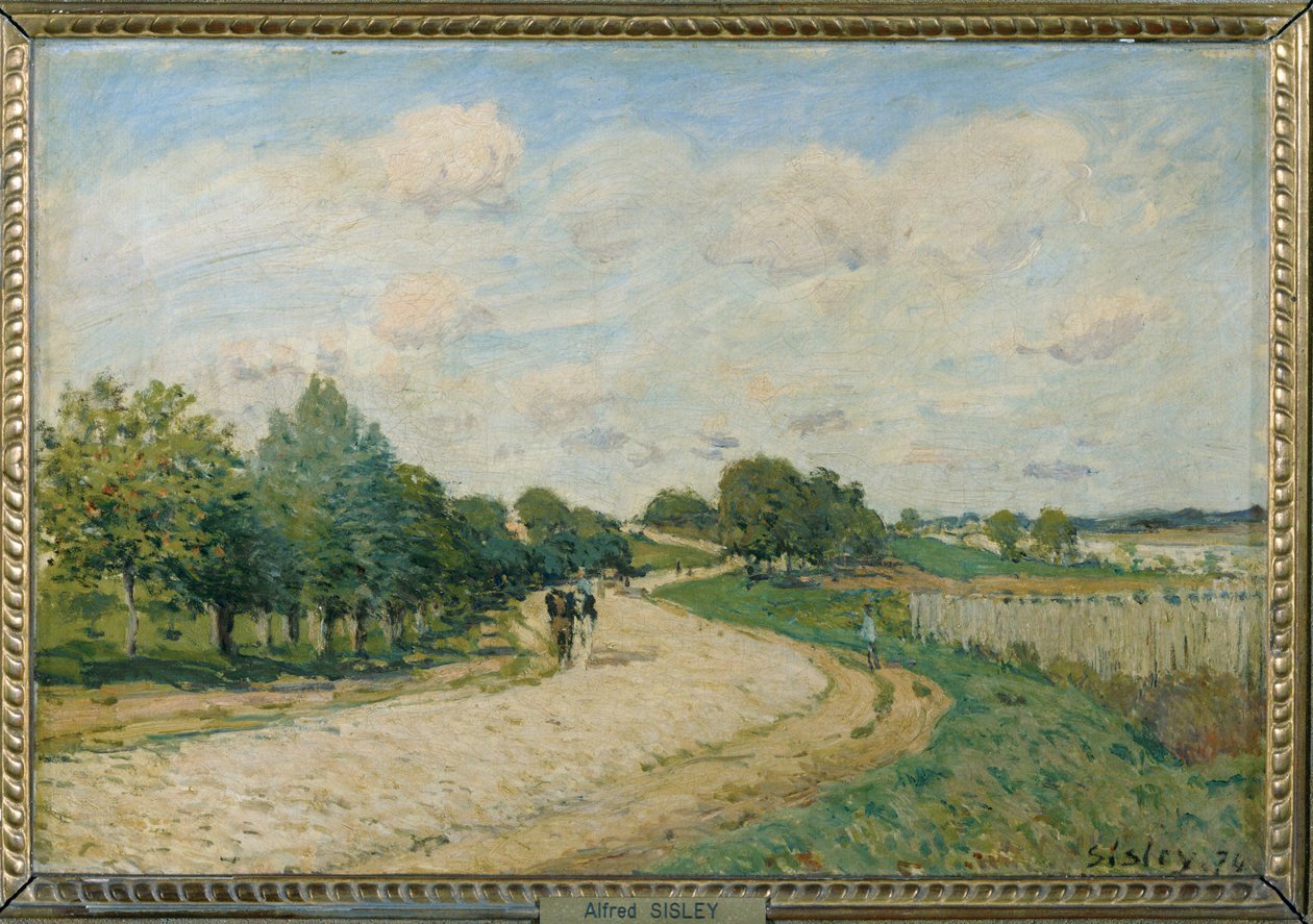 A estrada para Mantes ... de Alfred Sisley