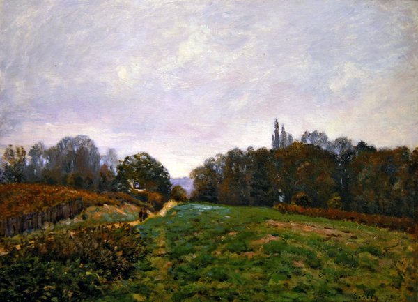 Paisagem em Louveciennes de Alfred Sisley