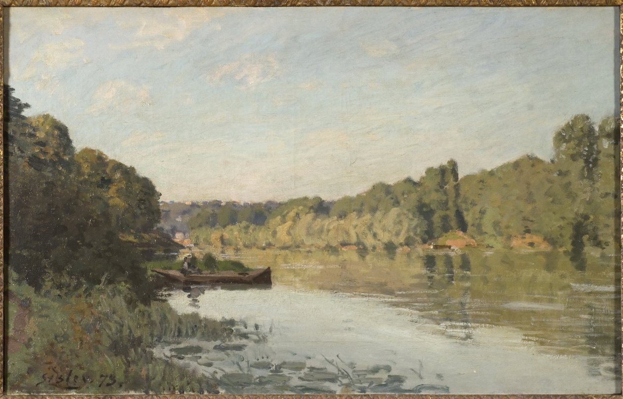 Paisagem de Bougival de Alfred Sisley