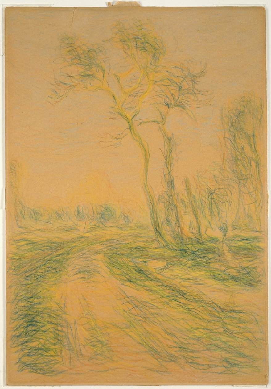 Paisagem com Árvores de Alfred Sisley