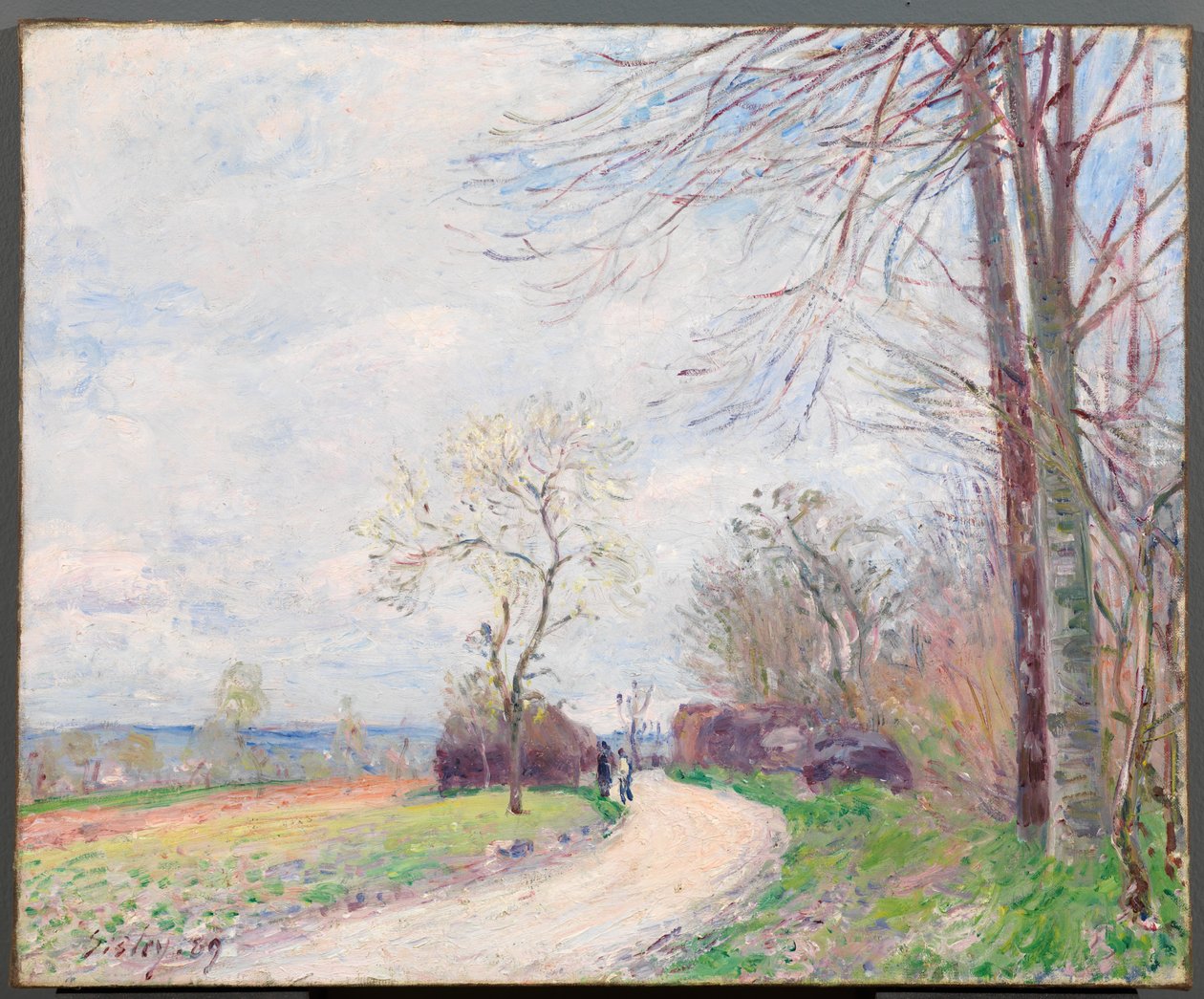 The Chemin des Buttes (na primavera) de Alfred Sisley