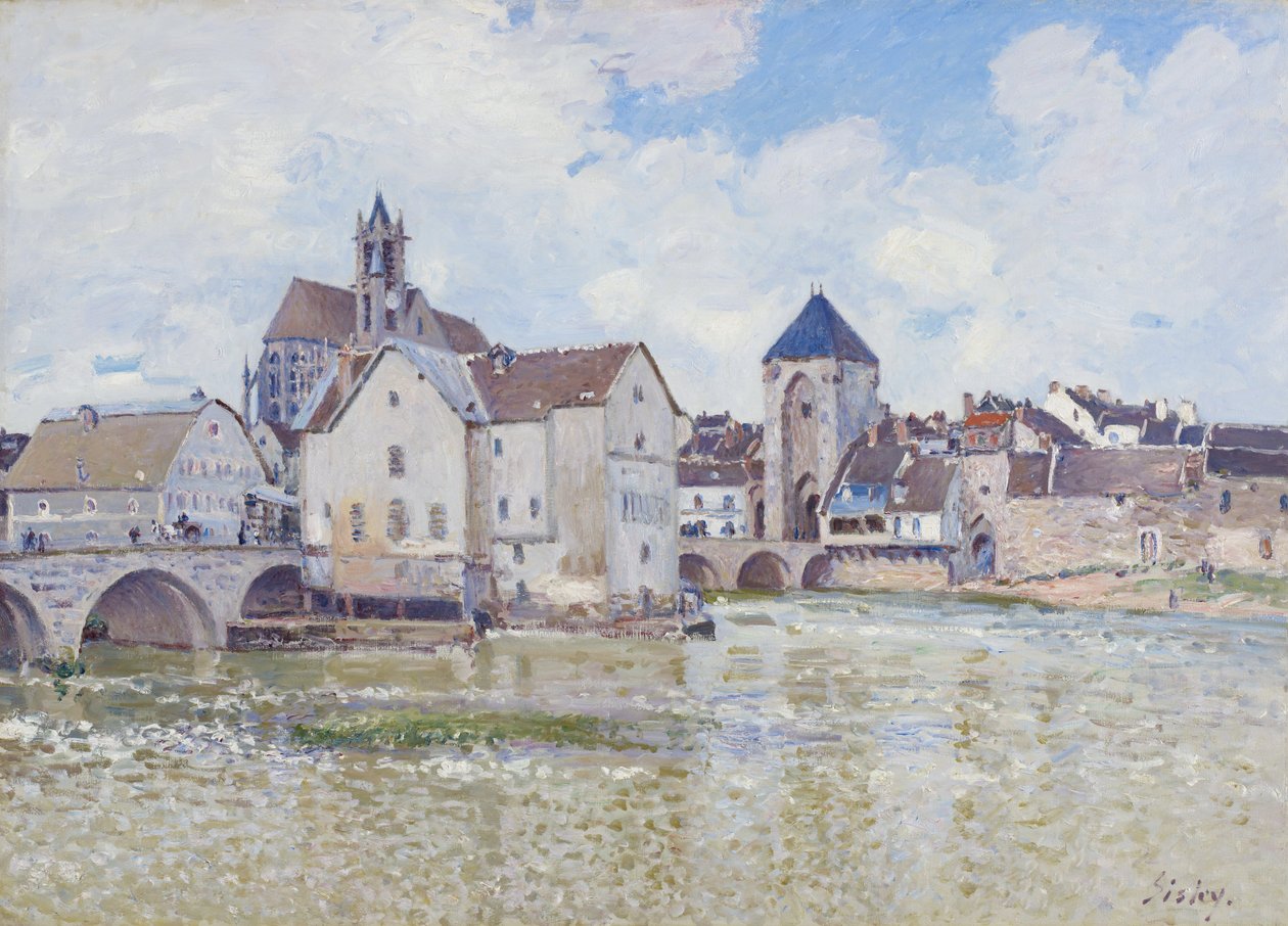 A ponte de Moret de Alfred Sisley
