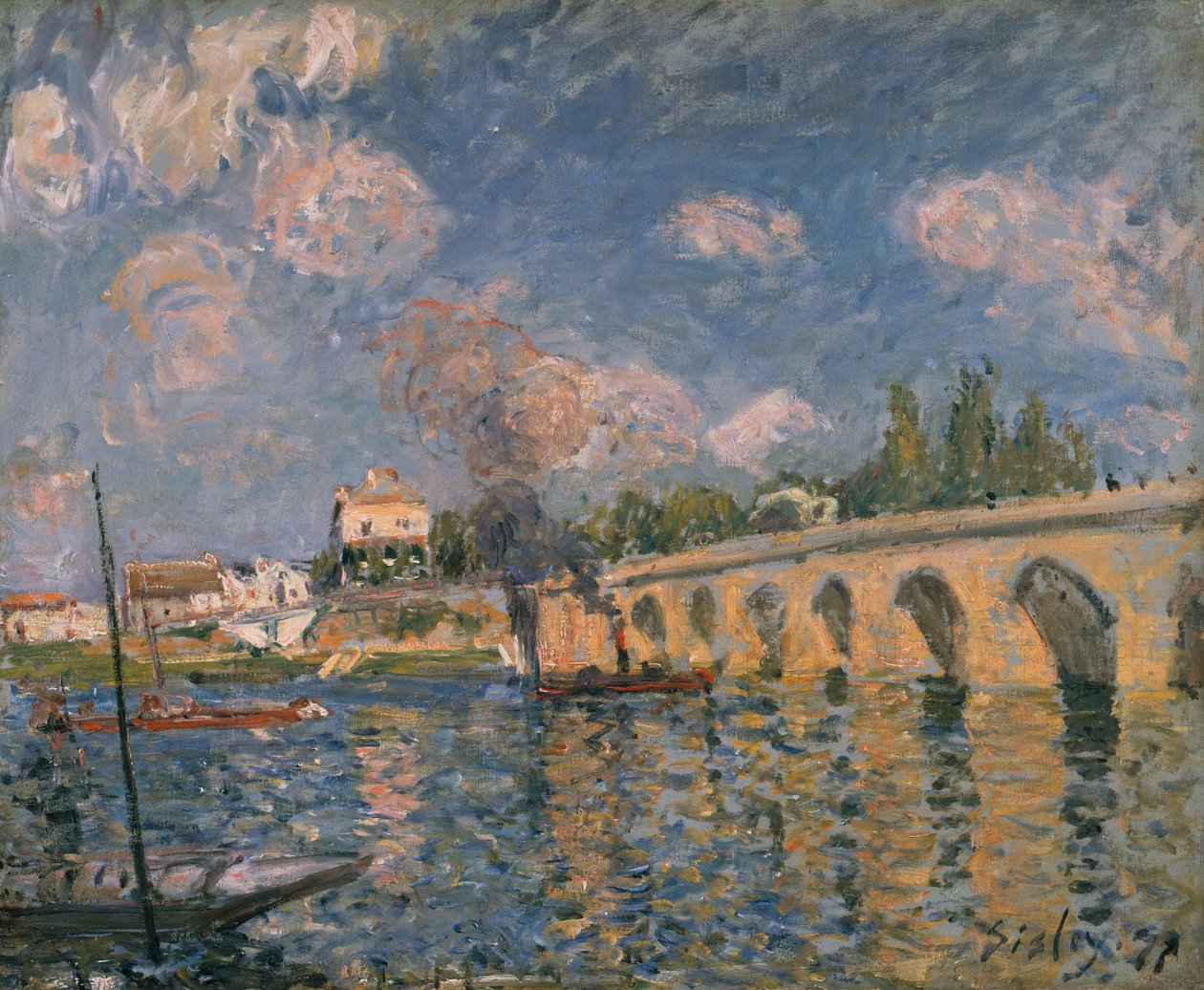 A ponte de Sèvres de Alfred Sisley