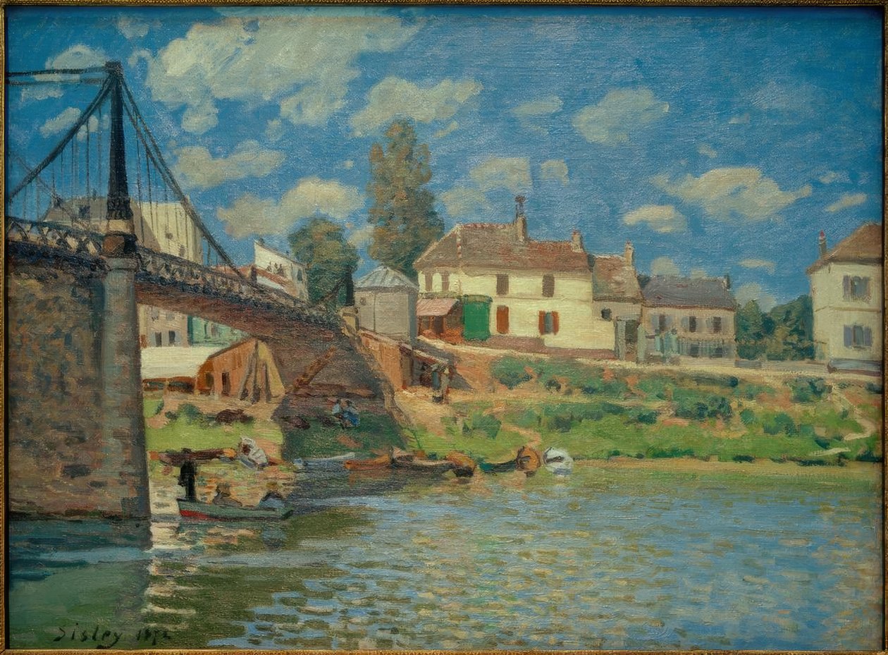 Pont de Villeneuve-La-Garenne de Alfred Sisley