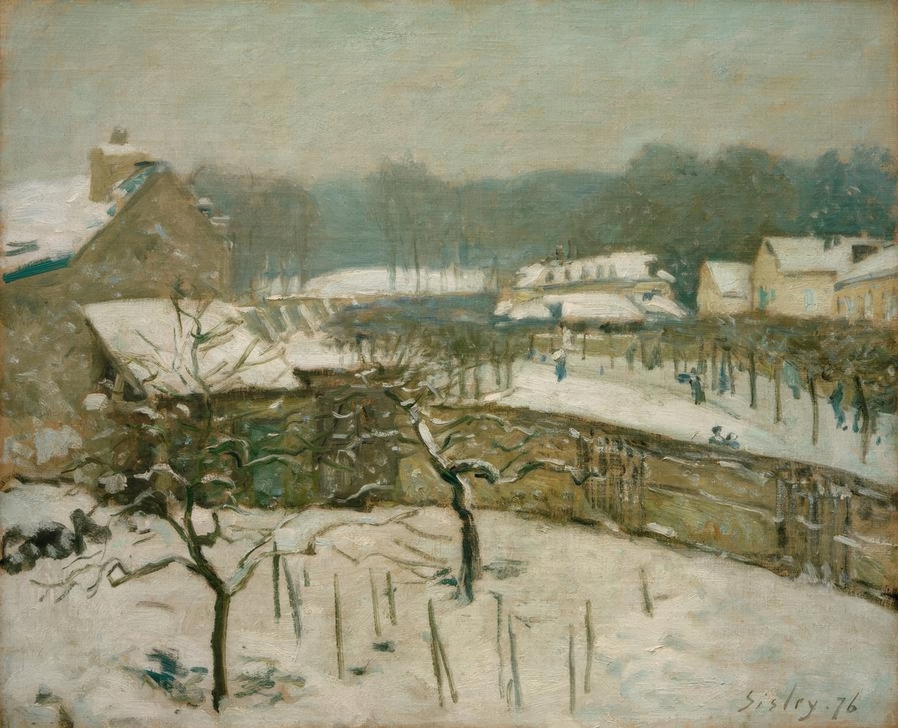 Louveciennes na neve (clima de neve em Marly) de Alfred Sisley
