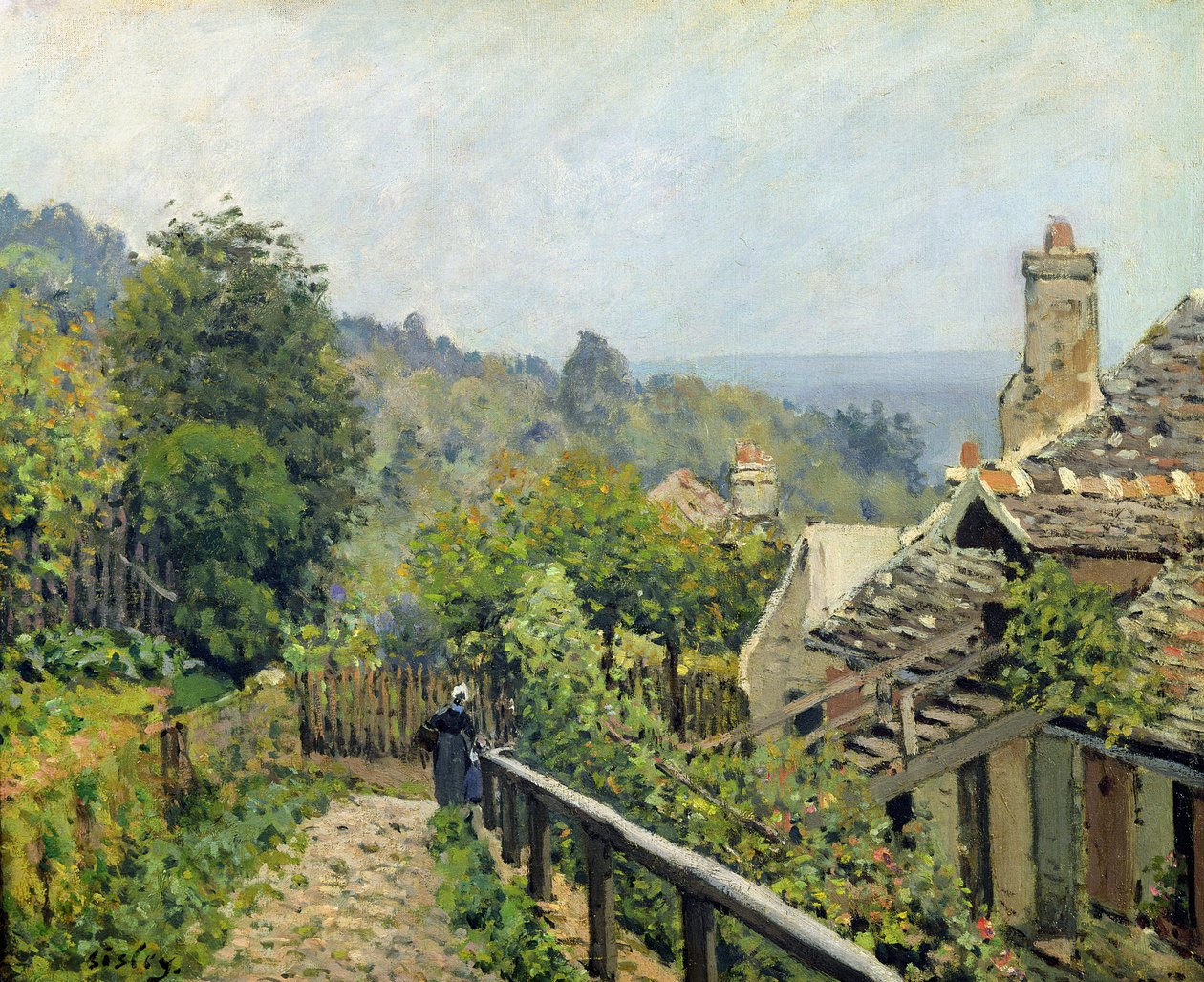 Louveciennes ou, as alturas em Marly, 1873 de Alfred Sisley