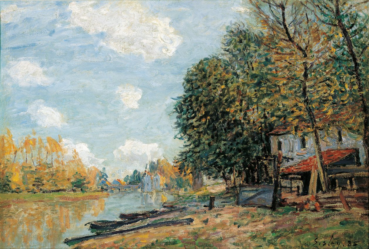 Moret: As margens do rio Loing, 1877 de Alfred Sisley