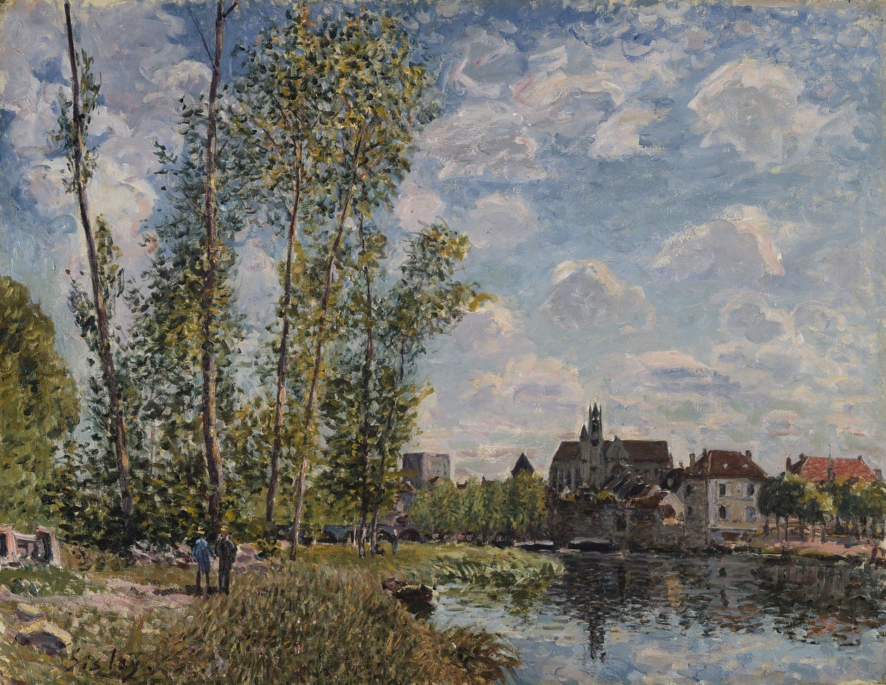 Moret, vista do Loing, tarde de maio de Alfred Sisley