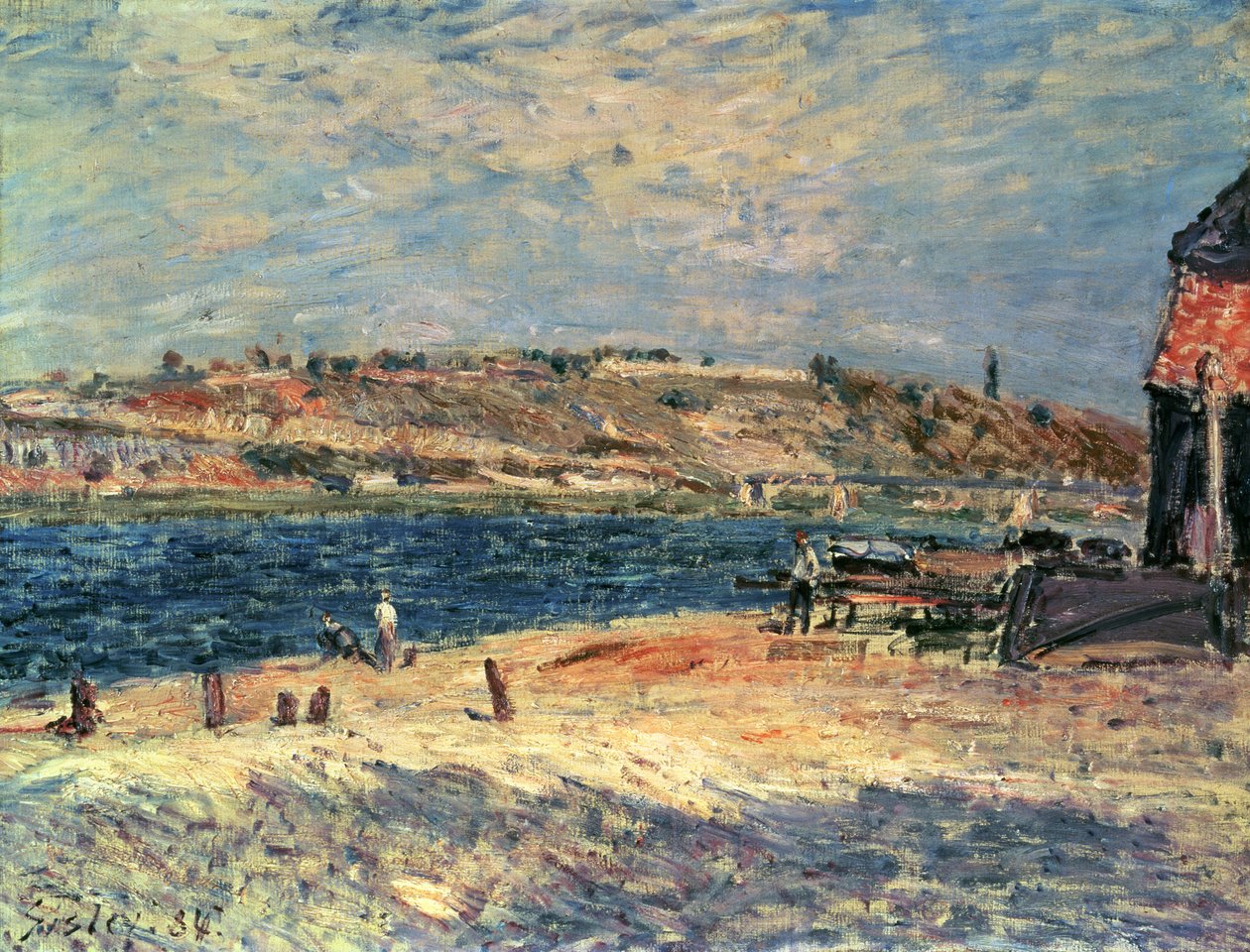 Margens do rio em Saint-Mammes de Alfred Sisley