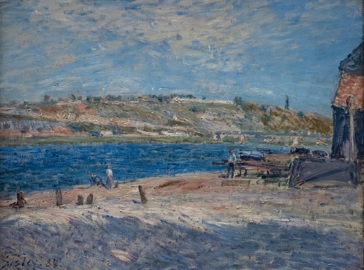 Margens do rio em Saint-Mammès de Alfred Sisley