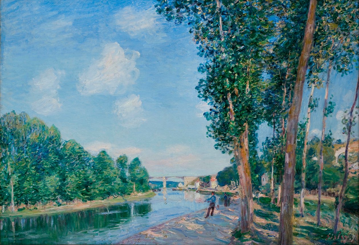 Saint Mammes, Junho Sol - Pintura de Alfred Sisley (1839-1899) de Alfred Sisley