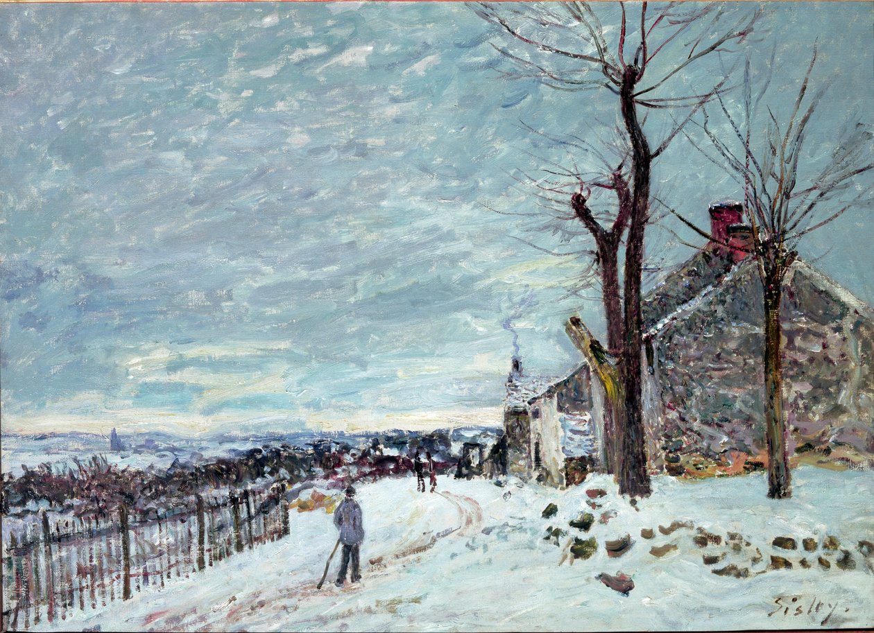 Neve em Veneux-Nadon de Alfred Sisley