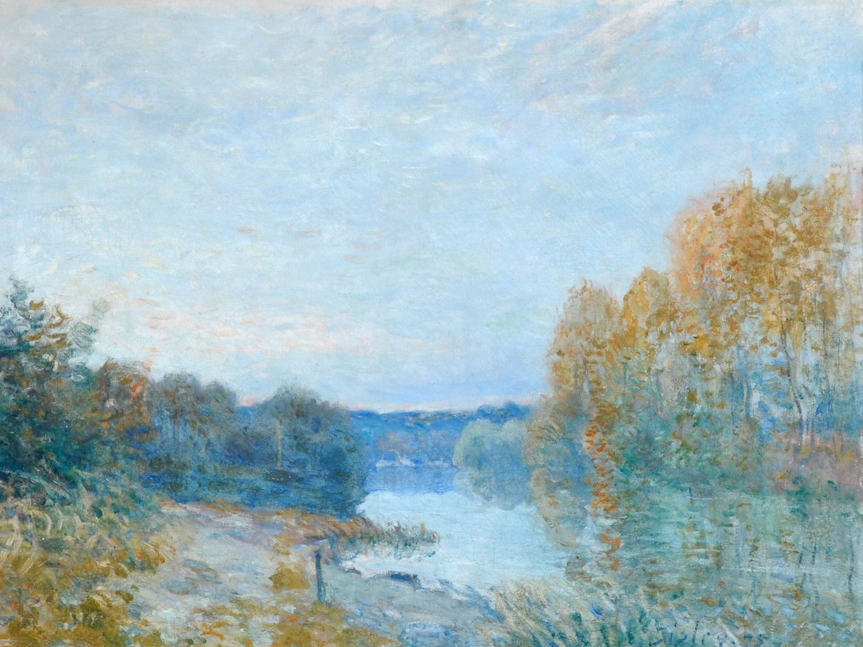 Soleil Couchant, Noite de Outono no Rio de Alfred Sisley