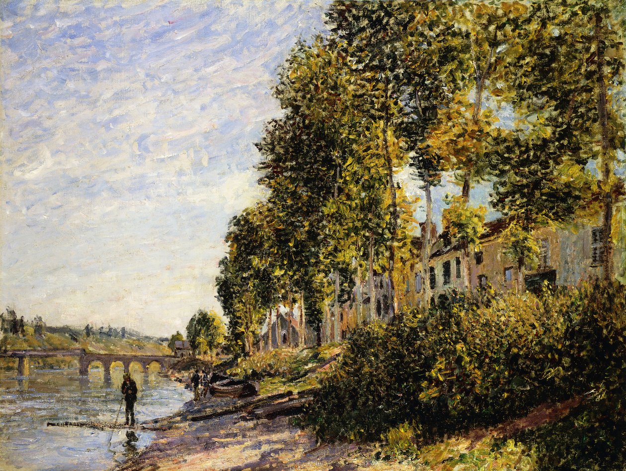 Manhã ensolarada em Saint Mammes; Sol da manhã em Saint-Mammes, 1884 de Alfred Sisley